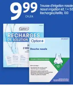 Uniprix Option+ Trousse d'irrigation nasale/Nasal irrigation kit, 1 + 50 offer