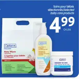 Uniprix Soins pour bébés sélectionnés/baby care products offer