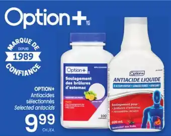 Uniprix OPTION+ Antiacides sélectionnés/Selected antacids offer