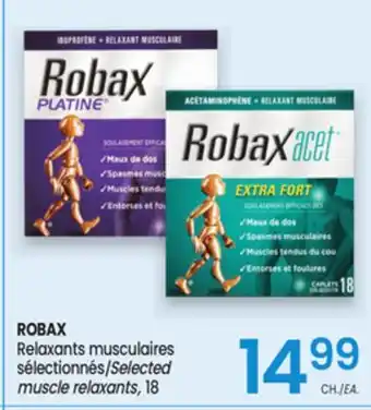Uniprix ROBAX Relaxants musculaires sélectionnés/Selected muscle relaxants offer