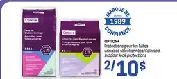 Uniprix OPTION+ Protections pour les fuites urinaires selectionnées/Selected bladder leak protections offer