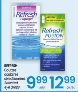 Uniprix REFRESH Gouttes oculaires sélectionnées/Selected eye drops offer