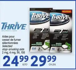 Uniprix THRIVE Aides pour cesser de fumer sélectionnées/Selected stop-smoking aids offer