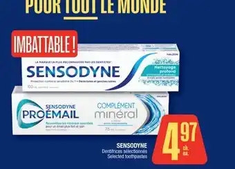 Jean Coutu SENSODYNE Selected toothpastes offer
