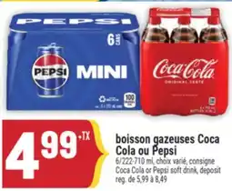 Marché Adonis BOISSON GAZEUSES COCA COLA OU PEPSI | COCA COLA OR PEPSI SOFT DRINK offer
