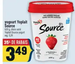 Marché Adonis YOGOURT YOPLAIT SOURCE | YOPLAIT SOURCE YOGURT offer