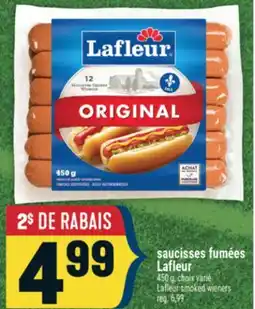 Marché Adonis SAUCISSES FUMÉES LAFLEUR | LAFLEUR SMOKED WIENERS offer