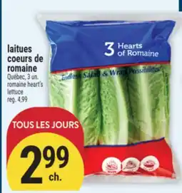 Marché Adonis LAITUES COEURS DE ROMAINE | ROMAINE HEART'S LETTUCE offer