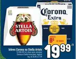 Marché Adonis BIÈRES CORONA OU STELLA ARTOIS | CORONA OR STELLA ARTOIS BEER offer