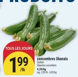Marché Adonis CONCOMBRES LIBANAIS | LEBANESE CUCUMBERS offer