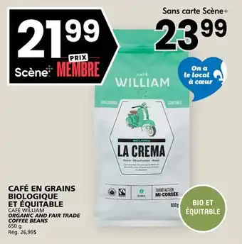 Rachelle-Bery Grocery CAFÉ WILLIAM ORGANIC AND FAIR TRADE COFFEE BEANS offer