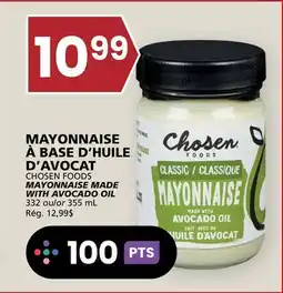 Rachelle-Bery Grocery CHOSEN FOODS MAYONNAISE MADE WITH AVOCADO OIL offer