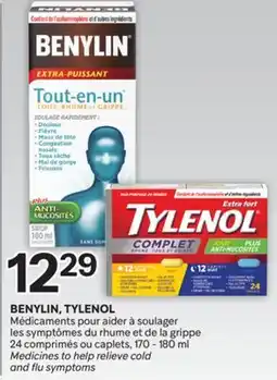 Brunet BENYLIN, TYLENOL Médicaments pour aider à soulager les symptômes du rhume et de la grippe offer