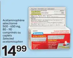 Brunet Acétaminophène sélectionné 500 - 650 mg, 80 - 110 comprimés ou offer