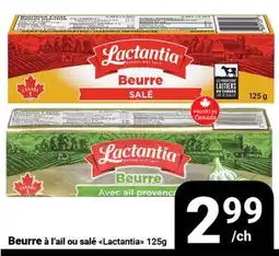 Pasquier Beurre à l'ail ou salé Lactantia offer