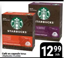 Pasquier Café en capsule Virtuo Starbucks offer