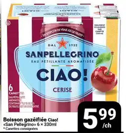Pasquier Boisson gazéifiée Ciao! San Pellegrino offer