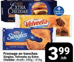 Pasquier Fromage en tranches Singles, Velveeta ou Extra Cheddar Kraft offer