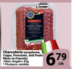 Pasquier Charcuterie européenne, Coppa, Prosciutto, Anti Pasto Misto ou Pancetta Marc Angelo offer