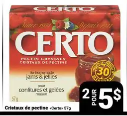 Pasquier Cristaux de pectine Certo offer
