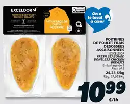 IGA EXCELDOR FRESH SEASONED BONELESS CHICKEN BREASTS offer