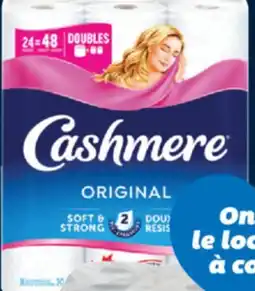 IGA CASHMERE PAPER TOWELS, FACIAL TISSUES OR BATHROOM TISSUE offer