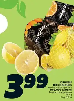 IGA ORGANIC LEMONS offer