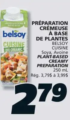 IGA BELSOY CUISINE PLANT-BASED CREAMY PREPARATION offer