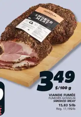 IGA FUMOIRS GOSSELIN SMOKED MEAT offer