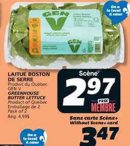 IGA GEN V GREENHOUSE BUTTER LETTUCE offer