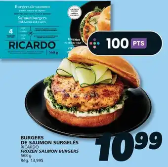 IGA RICARDO FROZEN SALMON BURGERS offer