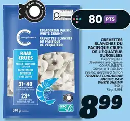 IGA COMPLIMENTS FROZEN ECUADORIAN PACIFIC RAW WHITE SHRIMP offer