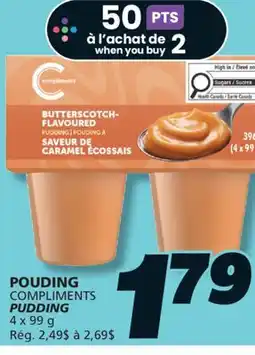 IGA COMPLIMENTS PUDDING offer