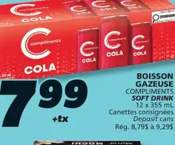 IGA COMPLIMENTS SOFT DRINK offer