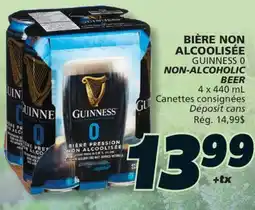 IGA GUINNESS 0 NON-ALCOHOLIC BEER offer