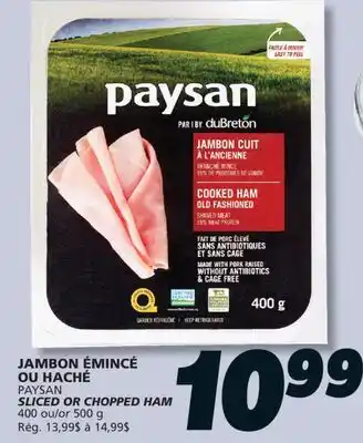 IGA PAYSAN SLICED OR CHOPPED HAM offer