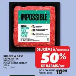 IGA IMPOSSIBLE PLANT-BASED BURGER offer