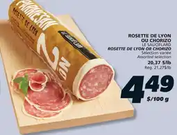 IGA LE SAUCIFLARD ROSETTE DE LYON OR CHORIZO offer
