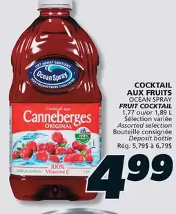 IGA OCEAN SPRAY FRUIT COCKTAIL offer