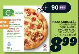 IGA COMPLIMENTS FROZEN PIZZA offer