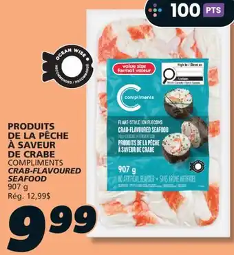 IGA COMPLIMENTS CRAB-FLAVOURED SEAFOOD offer