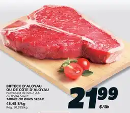 IGA T-BONE OR WING STEAK offer