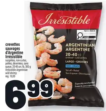 Metro CREVETTES SAUVAGES D'ARGENTINE IRRÉSISTIBLE | IRRÉSISTIBLE ARGENTINIAN WILD SHRIMP offer