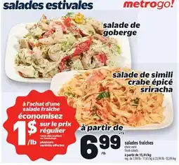 Metro SALADE FRAÎCHE | FRESH SALADS offer
