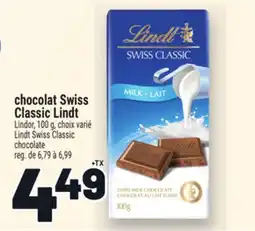 Metro CHOCOLAT SWISS CLASSIC LINDT | LINDT SWISS CLASSIC CHOCOLATE offer