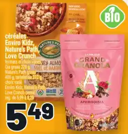 Metro CÉRÉALES ENVIRO KIDZ, NATURE'S PATH, LOVE CRUNCH | ENVIRO KIDZ, NATURE'S PATH, LOVE CRUNCH CEREAL offer