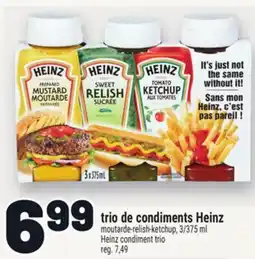 Metro TRIO DE CONDIMENTS HEINZ | HEINZ CONDIMENT TRIO offer