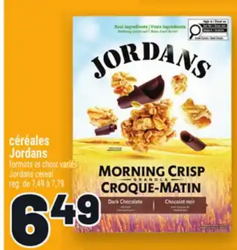 Metro CÉRÉALES JORDANS | JORDANS CEREAL offer