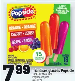 Metro FRIANDISES GLACÉES POPSICLE | POPSICLE ICE POPS offer