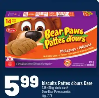 Metro BISCUITS PATTES D'OURS DARE | DARE BEAR PAWS COOKIES offer